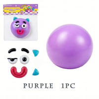 Ranbow Squishy Stress Balls - Curiosities Dog Face DIY Face Swap Squishy Soft Moldable Cute Relaxing Sensory Fidget Relief Anxiety Stress Fun Desk Accessory for Adults
