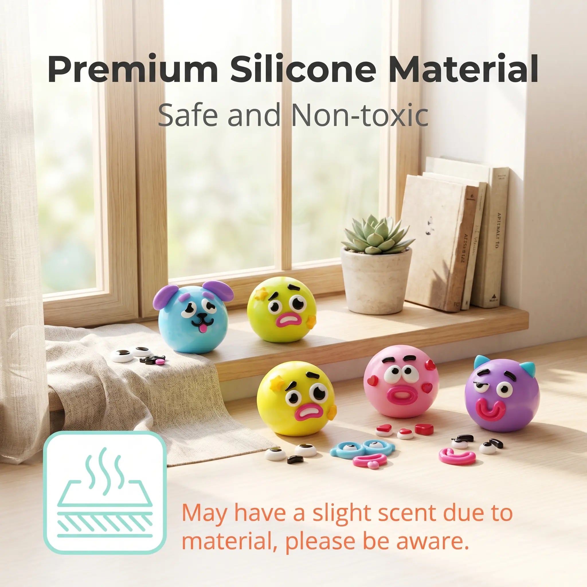 Ranbow Squishy Stress Balls - Curiosities Dog Face DIY Face Swap Squishy Soft Moldable Cute Relaxing Sensory Fidget Relief Anxiety Stress Fun Desk Accessory for Adults