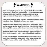 Ranbow Squishy Stress Balls - Curiosities Dog Face DIY Face Swap Squishy Soft Moldable Cute Relaxing Sensory Fidget Relief Anxiety Stress Fun Desk Accessory for Adults